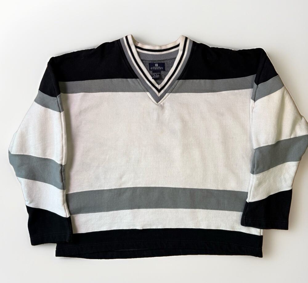 Vintage Givenchy Sweatshirt Large Multicolor 90s Activewear Designer New York